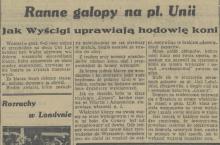 Ranne galopy, 1937