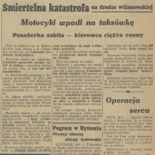 Śmiertelna katastrofa, 1937