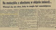 W objęcia śmierci, 1937