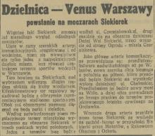 Siekierki. Plany. Nowe arterie. 1937.