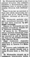 Hrabina Wielopolska aresztowana przez Gestapo, 1937