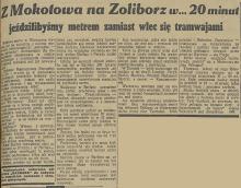 Na Zoliborz w 20 minut, 1937