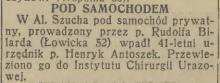 Pod samochodem, 1937