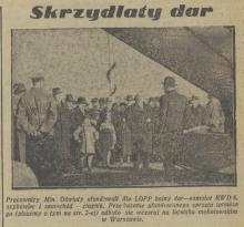 Skrzydlaty dar,  1937