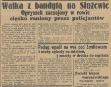 Walka z bandytą, 1937