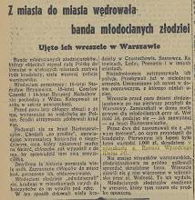 Banda młodocianych złodziei, 1937