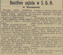 Burzliwe zajścia, 1937