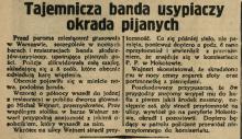 Tajemnicza banda usypiaczy, 1937