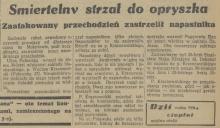 Śmiertelny strzał, 1937