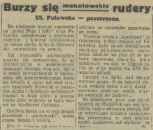 Burzy się rudery, 1938