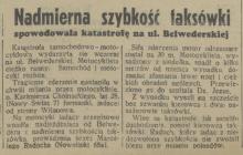 Nadmierna szybkość, 1938