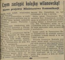 Czym zastąpić kolejkę? 1938