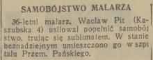 Samobójstwo malarza, 1938