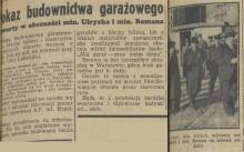 Budownictwo garażowe, 1938