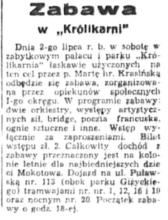 Zabawa w Królikarni, 1938