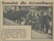 Samolot dla dziennikarzy, 1938