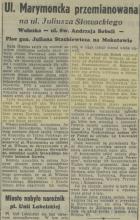 Nowe nazwy ulic, 1938