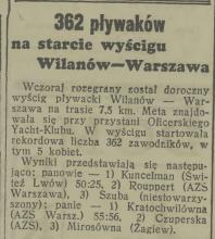 Wyścig pływacki, 1938