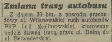 Zmiana trasy, 1938