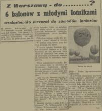 6 balonów, 1938