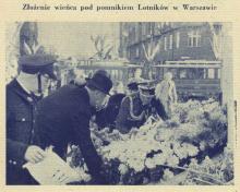 Złożenie wieńca, 1938