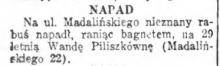 Nieznany rabuś, 1938