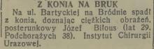 Z konia na bruk, 1938