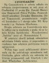 Ruch narodowy. Ogłoszenia o zebraniach. 1938