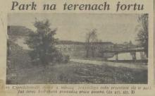 Park na terenach fortu, 1938