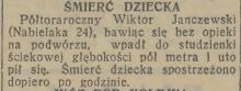 Śmierć dziecka, 1939
