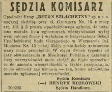 Upadł  Beton Szlachetny, 1939