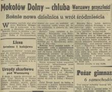 Rośnie dzielnica, 1939