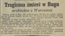 Śmierć architekta, 1939