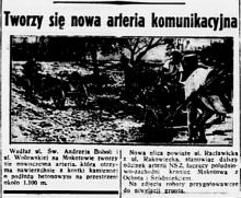 Arteria wzdłuż Wołowskiej, 1939