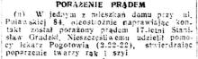 Porażenie prądem, 1943