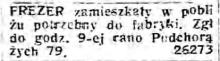 Frezer w pobliżu, 1943