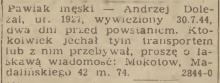 Ktokolwiek jechał, 1945