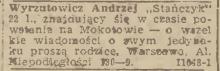 Poszukiwania: Stańczyk, 1945