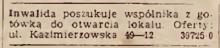 Inwalida poszukuje wspólnika, 1947
