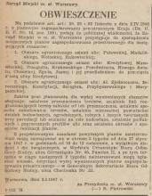 Plan zagospodarowania, 1947