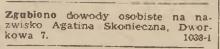 Zgubiono dowody, 1947