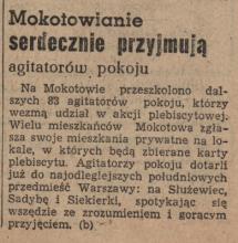 Agitatorzy pokoju, 1951
