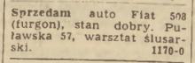 Sprzedam Fiata, 1955