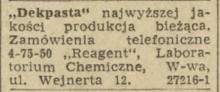 Dekpasta od Reagenta,1957