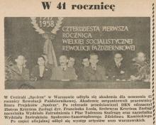 W 41 rocznicę, 1958